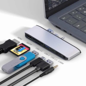Surface Laptop 2 USB ハブ 4K HDMI, USB 3.0, USB C, USB 2.0, SD TFカードリーダー、3.5 mmオーディオ ポート 、サーフェス Laptop Gen