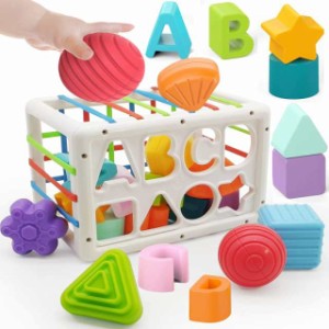 REMOKING 赤ちゃん おもちゃ 知育玩具 ベビーおもちゃ 形合わせおもちゃ 教育おもちゃ 指先知育 ブロック 図形認知 色認識 感覚玩具 遊び