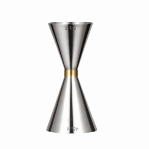 DFsucces メジャーカップ ジガーカップ オンスカップ 目盛り付き カクテル計量カップ ダブルヘッド 計量カップ ステンレス鋼計量カップ