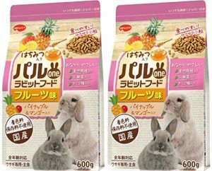 【送料無料】パルワン 日本ペットフード パルoneラビットフードフルーツ味600g×2袋セット
