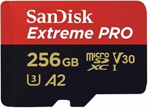 microSDXC 256GB SanDisk サンディスク Extreme PRO SDSQXCD-256G-GN6MA R:200MB/s W:140MB/s UHS-I U3 V30 4K Ultra HD A2対応 SDアダプ