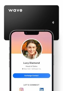 Wave デジタル名刺 NFCスマートコンタクトカード (マットブラック)
