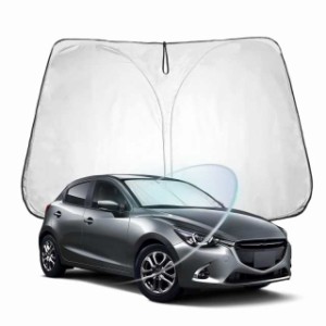 WEIPIN マツダ デミオ フロント サンシェード マツダ DEMIO 4代目 DJ系 MAZDA2 2014年9月~現行 専用 サンシェード 車 フロント ガラス用