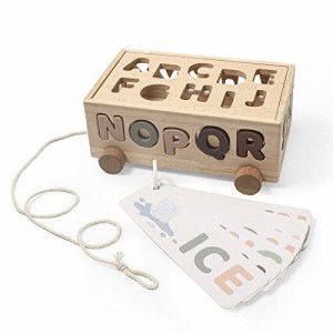 【送料無料】Mamimami Home 型はめ 英語アルファベット 形合わせ はめ込み パズル 単語学ぶ 玩具 モンテソッリー おもちゃ 積み木 木製の