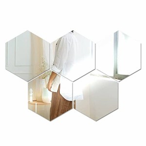 【送料無料】Wayocfei 壁掛けミラー 3D六角形 壁 貼り付け インテリア 姿見 全身鏡 DIY 反射板 全身鏡 自由組合 取り付け簡単 小型 壁鏡 