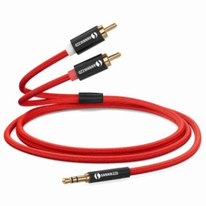 【送料無料】ANNNWZZD RCA 3.5mm 変換, 3.5mm RCAオーディオケーブルAVセレクタ PC i Phone Android 端末 車載AUX などに対応 5M