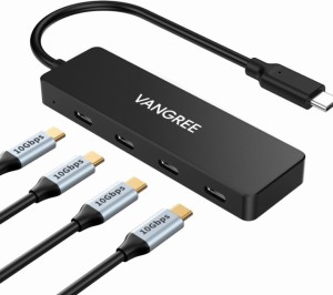 【送料無料】USB ハブ 10Gbps USB C to USB C ハブ 4-in-1マルチポート変換アダプタ 高速データ転送USB Cスプリッター ドングル付き MacB