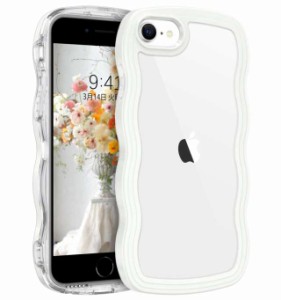 BENTOBEN i Phone SE 第3世代 用/i Phone SE2 / i Phone8 / i Phone7 ケース クリア TPU+PC 韓国 可愛い ウェーブ ソフト 滑り止め 薄型