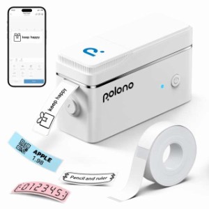【送料無料】POLONO P31S ラベルライ ター Bluetooth接続ラベルプリンター 感熱プリンター 書類整理/名前シール/値札シール/調味料に適用