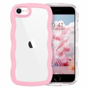 BENTOBEN i Phone SE 第3世代 用/i Phone SE2 / i Phone8 / i Phone7 ケース クリア TPU+PC 韓国 可愛い ウェーブ ソフト 滑り止め 薄型