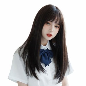 Wamekyyaウィッグ ロング ウイッグ かつら セミロング カツラ 女性 フルウィッグ wig ロングウィッグ コスプレ ミディアム 自然 假？ フ