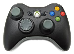 Xbox 360 ワイヤレスコントローラー(ブラック)(中古品)