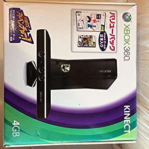 Xbox 360 4GB + Kinect バリューパック(Kinectゲーム2本同梱)【メーカー生産終了】(中古品)