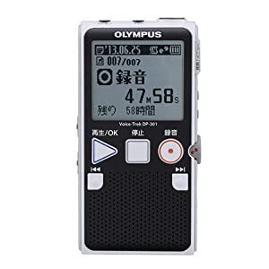 OLYMPUS ICレコーダー VoiceTrek 2GB 単4電池2本使用 BLK ブラック DP-301(中古品)