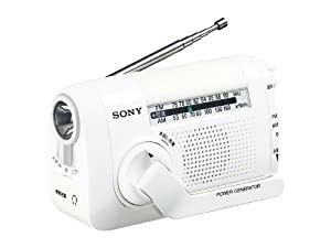 SONY FM/AMポータブルラジオ ホワイト ICF-B08/W(中古品)
