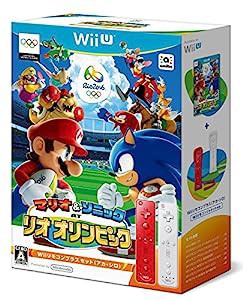 マリオ&ソニック AT リオオリンピック Wiiリモコンプラスセット(アカ・シロ) - Wii U(中古品)