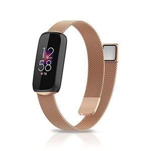 [SEGINN] FITBIT LUXE 対応 バンド 磁気 バックル付き ベルト サイズ調節可能 ビジネス風 ステンレス製交換バンド コンパチブル FITBIT L