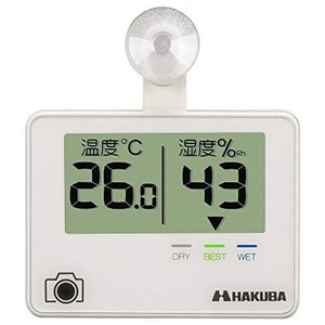 HAKUBA デジタル温湿度計 C-81 外から確認しやすいアーム型吸盤付き KMC-81