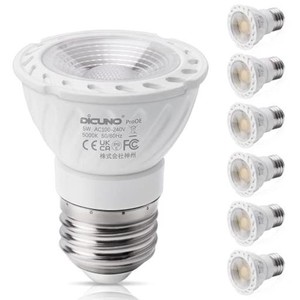 DICUNO LED電球 E26 昼白色 スポットライト 5W 50W相当 400LM 5000K RA98+ 高演色 広配光 調光器非対応 6個入