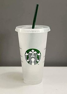 スターバックス サイレン ロゴ 再利用可能 プラスチックコールドカップ 24液量オンス