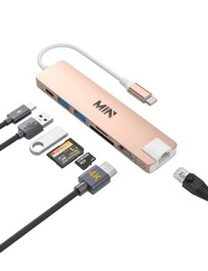 USB C ハブ 7-IN-1 【4K HDMI /有線LAN 100MPS /PD 100W /USB 3.0 & USB 2.0 ポート /TF & SDスロット搭載】ドッキングステーション TYPE