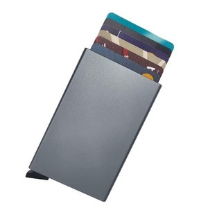 ポップアップ クレジットカードケース スキミング防止 磁気防止 スライド式 スリム 薄型 アルミニウム メンズ レディース