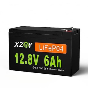 XZNY 12V 6AH リン酸鉄リチウムイオンバッテリー 充電式バッテリー LIFEPO4ディープサイクルバッテリー 5000回以上のサイクル寿命 10A BM