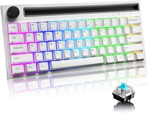 【送料無料】メカニカル ゲーミングキーボード有線/無線ブルートゥース 62キー 青軸/ピンク軸 19RGBライト スイッチ対応