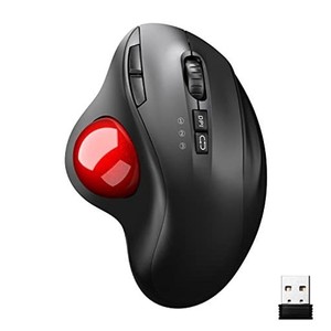 JUNNUP トラックボール マウス BLUETOOTH &2.4GHZ USBレシーバー 2モード 【NEWモデル】 3台同時接続 マウス トラックボール 親指 右利き