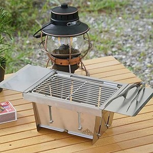 mt.sumi perfect grill mini パーフェクトグリル ミニ 折りたたみ式バーベキューグリル 焚き火台 トング付き ソロキャンプ 一人用 ステン