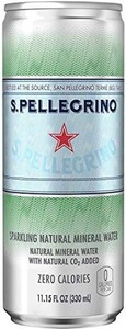 サンペレグリノ (S.PELLEGRINO) 炭酸水 缶 330ML [直輸入品] ×24本