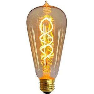 TIANFANエジソン電球LED電球蛍光電球ST64愛4W E26装飾電球 (螺旋)