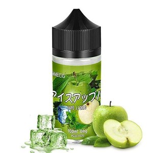 電子タバコリキッド アイスアップル 100ML VAPE LIQUID メンソール ベイプリキッド 大容量 ニコチンなし IMECIG