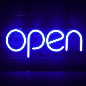 OPEN看板 LED OPEN SIGN オープン クローズ OPEN＆CLOSED時間付き 点滅設定可 カフェ 喫茶店 レストラン バー 居酒屋 インテリアショップ