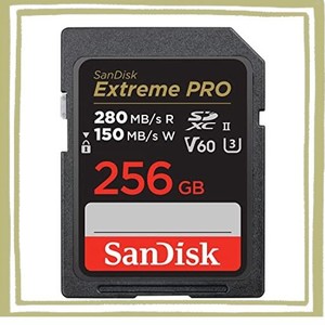 SANDISK (サンディスク) 256GB EXTREME PRO SDXC UHS-II メモリーカード - C10 U3 V60 6K 4K UHD SDカード - SDSDXEP-256G-GN4IN