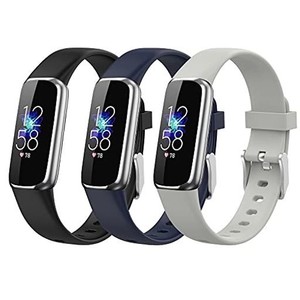 [CHULN] FOR FITBIT LUXE【3枚セット】 バンド のシリコンベルト、互換性FITBIT LUXのある防水性、通気性、ソフトなスポーツベルト換えバ
