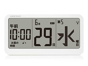 【送料無料】ADESSO(アデッソ) メガ日めくり デジタルカレンダー 認知症 電波時計 大きい デジタル時計 ピルタイマー 壁掛け 大型 置き掛