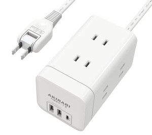 【送料無料】電源タップ タワー 1M USB付 コンセント 延長コード タワー型電源タップ テーブルタップ USB-A×2 USB-C×1 スマートプラグ 