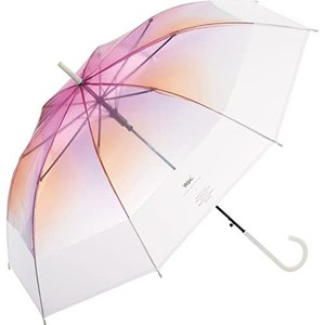 【2023年】WPC. 雨傘 [ビニール傘]切り継ぎグラデーション ピンク 長傘 60CM レディース 大きい フォトジェニック グラスファイバー 丈夫