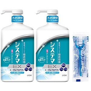 システマ EX [医薬部外品] デンタルリンス アルコールタイプ 液体歯磨き 歯周病 900ML×2個+Y字フロス