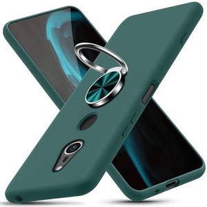 XPERIA XZ2 ケース リング 薄型 軽量 TPU SO-03K SOV37 シリコン リング付き ケース 360回転 車載ホルダー 耐衝撃 カメラ保護 ソニー エ