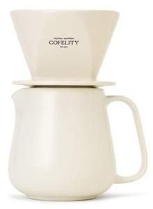 【セット】COFELITY コフィリティ コーヒーサーバー+ドリッパー セット (ホワイト) 1~4杯用 磁器 コーヒー おしゃれ