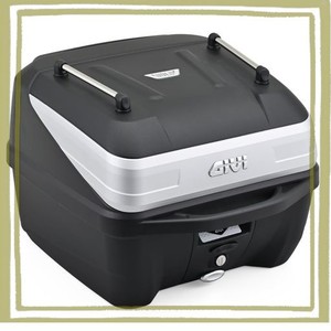 GIVI(ジビ) バイク用 リアボックス モノロック 32L オプション付き(インナーボトムマット/バックレスト/ネット/レール) B32N-ADV シルバ