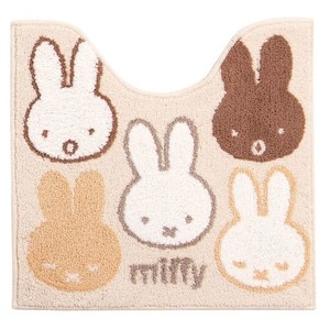 センコー ミッフィー サプライズミッフィー トイレマット 約58×60CM ベージュ キャラ アニマル MIFFY 65342