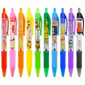 お菓子な香りつき ノック式カラーボールペン10本セット（10色） colorballpen-10s ギフトや景品にも サカモト