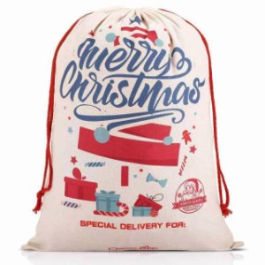 [LEMESO] クリスマス ラッピング 袋 特大 プレゼント 袋 巾着袋 麻袋 クリスマス袋 クリスマスらっぴんぐ袋 大 クリスマスプレゼント袋