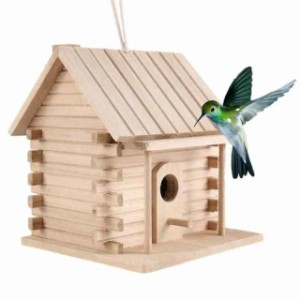 NOELAMOUR 巣箱 野鳥 屋外 完成品 鳥の巣 繁殖ボックス 天然木材 セキセイインコ巣 鳥小屋 インコ 小鳥