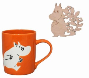 山加商店 MOOMIN ( ムーミン ) マグカップ 木製コースター付 ムーミン 容量約300ml グッズ 北欧 母の日 プレゼント 食器 ギフト 結婚祝い