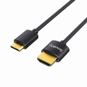 SmallRig HDMI ケーブル 極細 薄型 プロビデオ用 Full HDMI to Full HDMI ケーブル (タイプC - タイプA, 55cm)