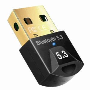 【2023新Bluetooth5.3超低遅延（ドライバー不要、挿し込で即利用）】 Bluetoothアダプタ 低遅延 無線 超小型 ドングル 最大通信距離20m a